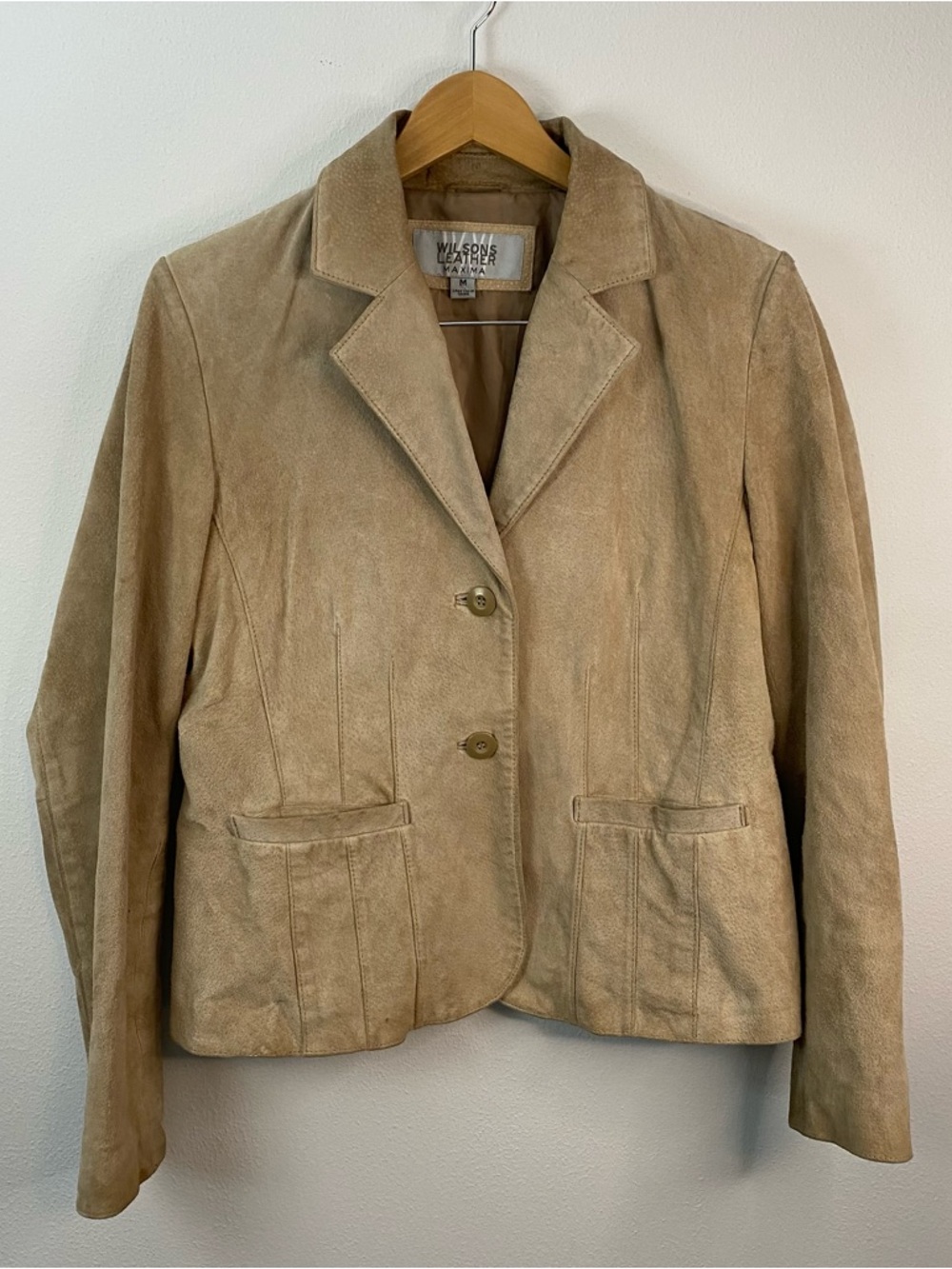 Wilsonโs Leather Maxima Tanโ Brown Leather Jacket Womens Medium